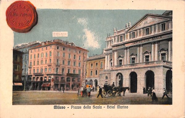ac3656 - CARTOLINA  D'EPOCA - Milano Città  - Piazza della Scala  1916