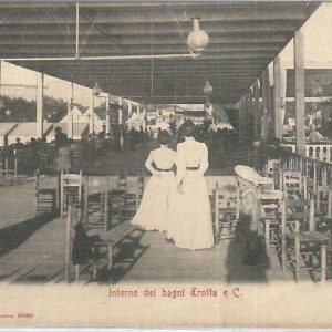 73347  - CARTOLINA d'Epoca: LIVORNO Città -  BAGNI TROTTA 1903