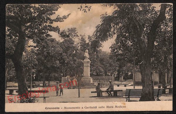 ag1990 - CARTOLINA D'EPOCA- Grosseto Città - Monumento a Garibaldi