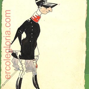 ah1685 - CARTOLINA EPOCA dipinta a MANO: Costume Militare VICENZA Cavalleggeri