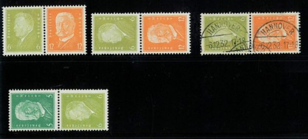 P2705 A - GERMANY REICH, VARIOUS SETENANT PAIRS MINT AND USED.