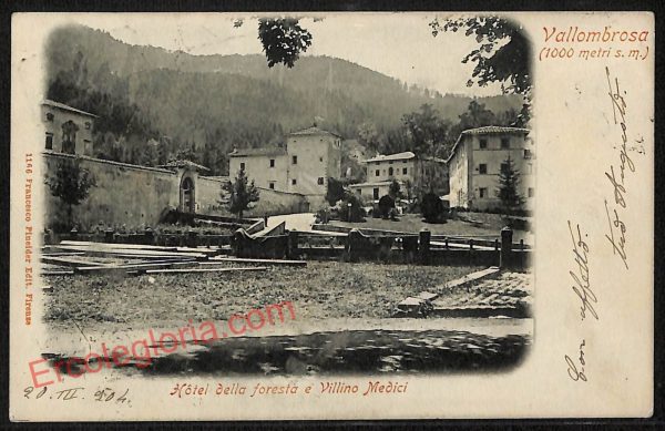 ag0084 - CARTOLINA D'EPOCA - Firenze Provincia - Vallombrosa  1904