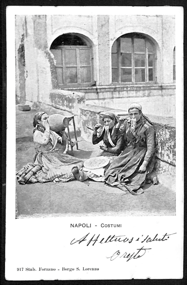 ab7981 - CARTOLINA  D'EPOCA - Napoli Città -  Costumi  1903