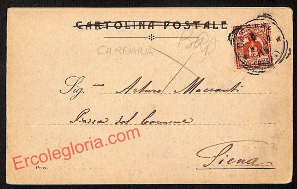 ag7960 - CARTOLINA D'EPOCA DOPPIA - Massa Carrara Città - Trasporto di Marmo - immagine 2
