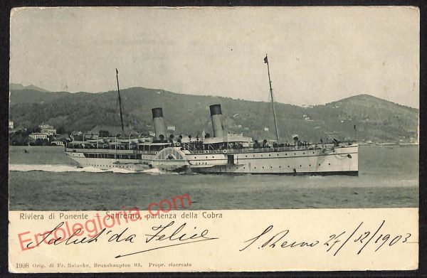 ag5331 - CARTOLINA D'EPOCA  - Imperia Provincia - Ventimiglia    1903