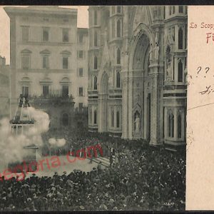 ae7169 - CARTOLINA D'EPOCA - Firenze Città - Lo Scoppio del Carro