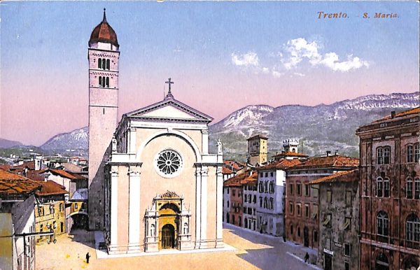 ab5396 -  CARTOLINA  D'EPOCA -  Trento Città : S. MARIA