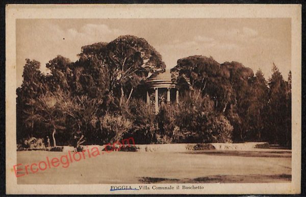 ag0111 - CARTOLINA D'EPOCA - Foggia Città - Villa Comunale il Boschetto