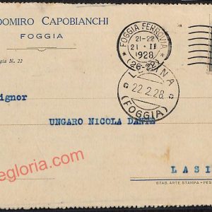 ag0117 - CARTOLINA D'EPOCA - Foggia Città - Clodomiro Capobianchi