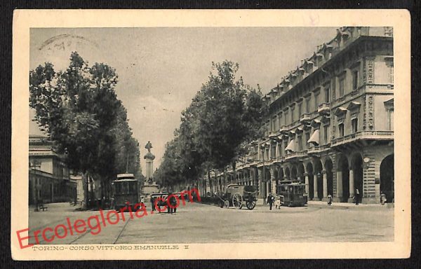 ai7880 - CARTOLINA D'EPOCA - Torino Città - Corso Vittorio Emanuele