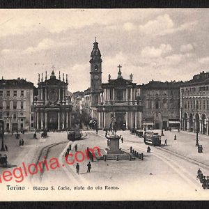 ai7882 - CARTOLINA D'EPOCA - Torino Città - Piazza San Carlo