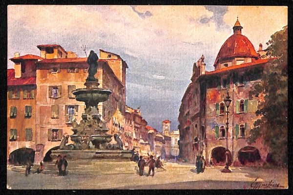 ab5410 -  CARTOLINA  D'EPOCA -  Trento Città : PIAZZA DEL DUOMO