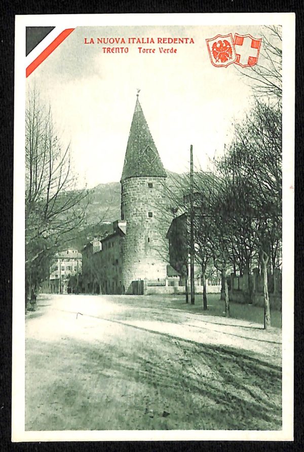 ab5411 -  CARTOLINA  D'EPOCA -  Trento Città : TORRE VERDE