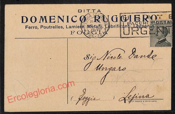 ag0130 - CARTOLINA D'EPOCA - Foggia Città - Domenico Ruggiero
