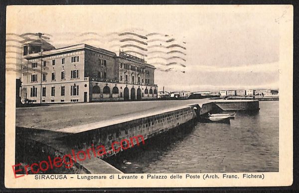 ai5693 - CARTOLINA D' EPOCA - Siragusa Città - Lungomare di Levante