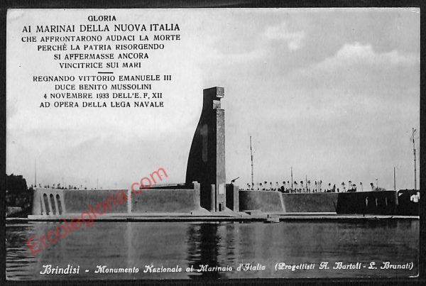 ae4462 - CARTOLINA D'EPOCA - Brindisi Città -  Monumento al Marinaio d' Italia