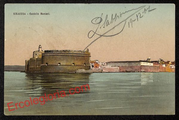ai6436 - CARTOLINA D' EPOCA - Siragusa Città - Castello Maniaci