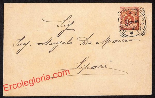 ag8930 - CARTOLINA D'EPOCA - Messina Provincia - Lipari