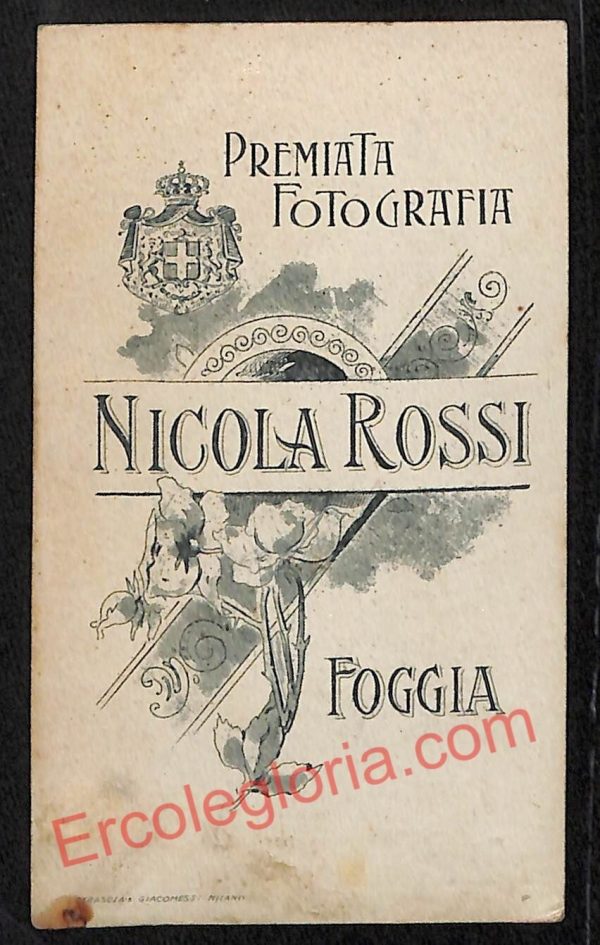 ag0149 - FOTOGRAFIA D'EPOCA - Foggia - Ditta Nicola Rossi - immagine 2