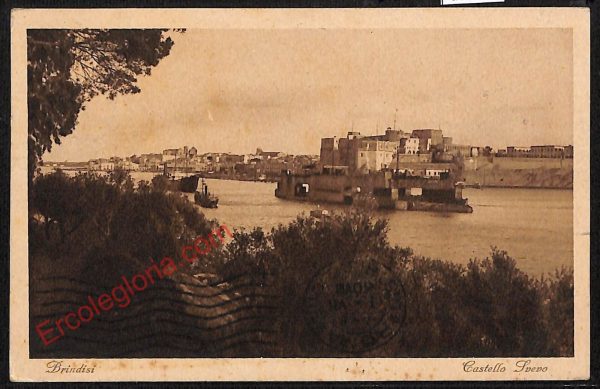 ae4470 - CARTOLINA D'EPOCA - Brindisi Città - Castello Svevo  1930