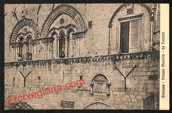 ai6439 - CARTOLINA D' EPOCA - Siragusa Città - Palazzo Montalto