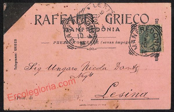 ag0152 - CARTOLINA D'EPOCA - Foggia Città - Raffaele Grieco