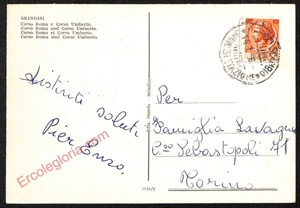 ae4473 - CARTOLINA D'EPOCA - Brindisi Città - Corso Umberto - immagine 2
