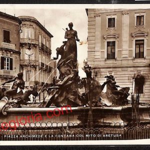 ai6446 - CARTOLINA D' EPOCA - Siragusa Città - Piazza Archimede