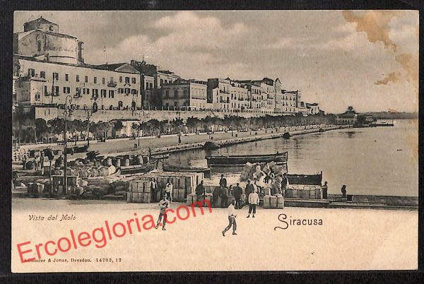 ai6448 - CARTOLINA D' EPOCA - Siragusa Città - Vista dal Molo
