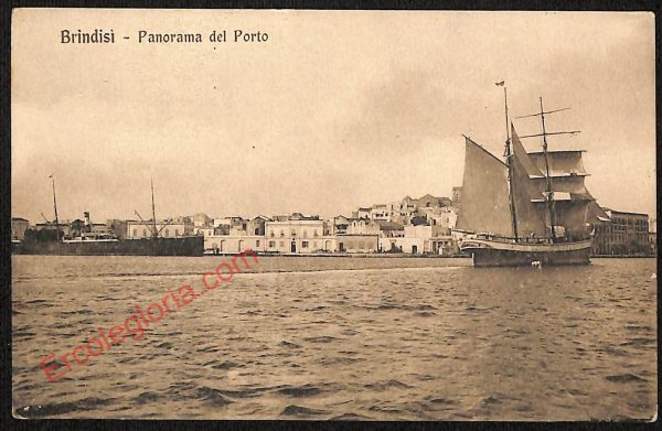 ae4483 - CARTOLINA D'EPOCA - Brindisi Città - Panorama del Porto