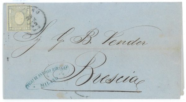 P1065 ANTICHI STATI - SARDEGNA, SASS. 20 MOLTO BEN MARGINATO SU BUSTA