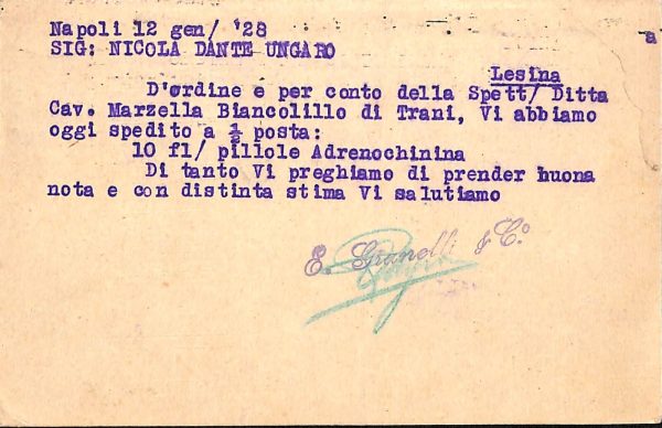 ab7909 -  CARTOLINA  D'EPOCA - Napoli Città  -  1928 - immagine 2