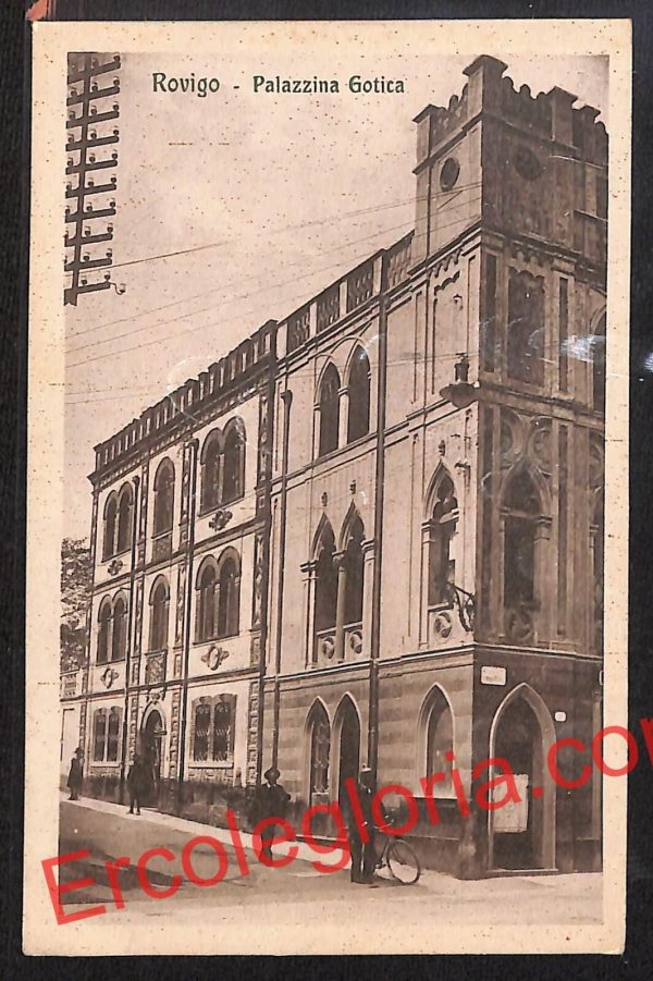 ai1082 - CARTOLINA D'EPOCA - Rovigo Città - Palazzina Gotica