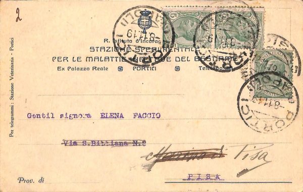 ab7966 - CARTOLINA  D'EPOCA - Napoli Città - Napoli Portici  1919