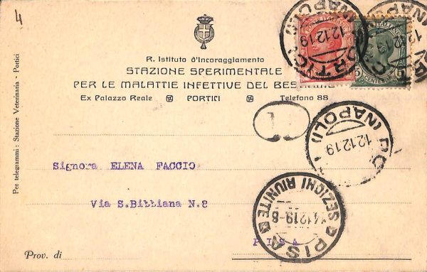 ab7967 - CARTOLINA  D'EPOCA - Napoli Città - Napoli Portici  1919