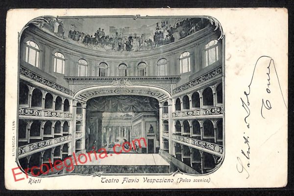 ai0461 - CARTOLINA D'EPOCA - Rieti Città - Teatro Flavio Vespasiano