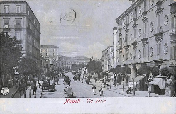 ab7969 - CARTOLINA  D'EPOCA - Napoli Città - Via Foria  1906