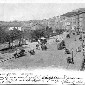 ab7975 - CARTOLINA  D'EPOCA - Napoli Città - Via Marina  1901