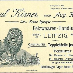 25617 - Ansichtskarten VINTAGE CARD - GERMANY - LIEPZIG 1908 - ADVERTISING: LION