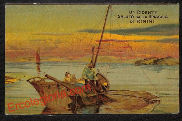 ai0671 - CARTOLINA D'EPOCA - Rimini Città - La Spiaggia