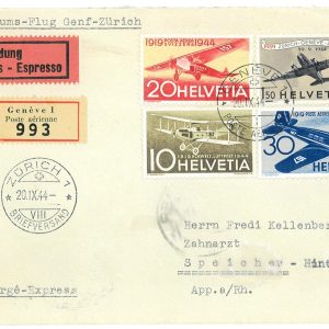 P4084 - SWITZERLAND, SPECIAL FLIGHT 20.9.1944 SBHV F 40