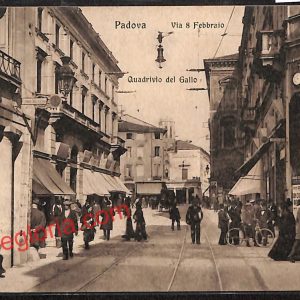 ah4329 - CARTOLINA D'EPOCA - Padova Città - Via 8 Febbraio