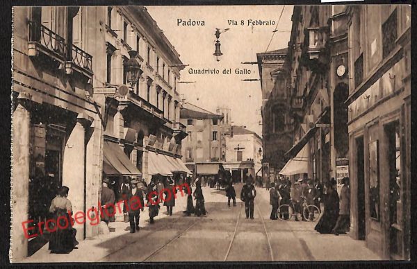 ah4329 - CARTOLINA D'EPOCA - Padova Città - Via 8 Febbraio