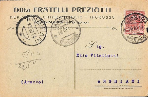 ac2704 - CARTOLINA  D'EPOCA - Perugia Provincia - CANNARA  1914