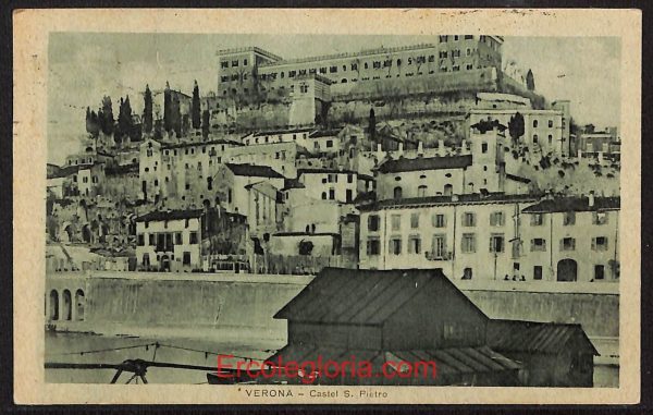 ae2957 - CARTOLINA  D'EPOCA - Verona Città - Castel S. Pietro