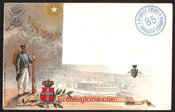 ae2962 - CARTOLINA  D'EPOCA - Verona Città - Fucilieri di Verona