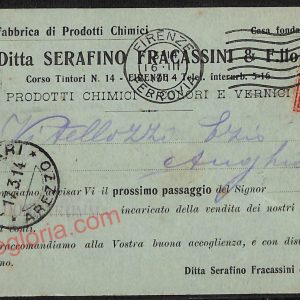 ae6862 - CARTOLINA D'EPOCA - Firenze Città - Ditta Serafino Fracassini  1914