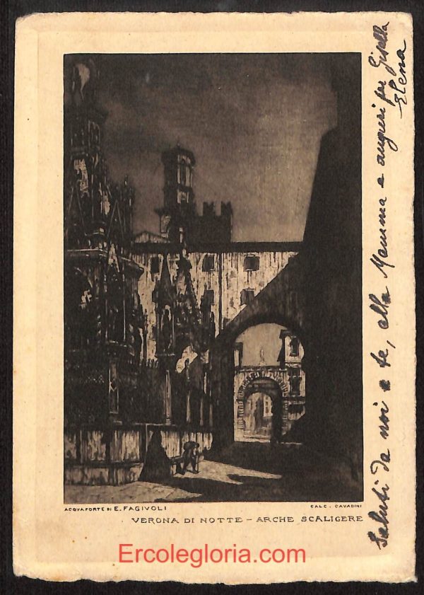 ae2966 - CARTOLINA  D'EPOCA - Verona Città - Arche Scalicere