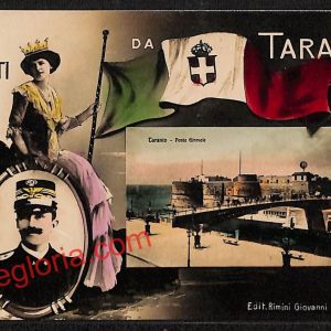 ai7351 - CARTOLINA D' EPOCA - Taranto Città - Ponte Girevole