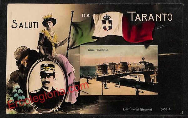 ai7351 - CARTOLINA D' EPOCA - Taranto Città - Ponte Girevole